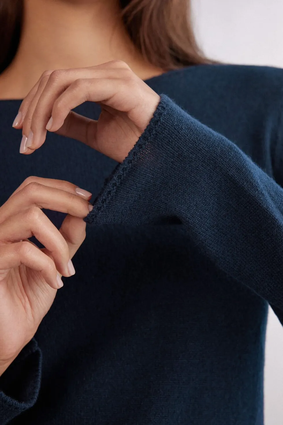 100% Cashmere Long Sleeve Top