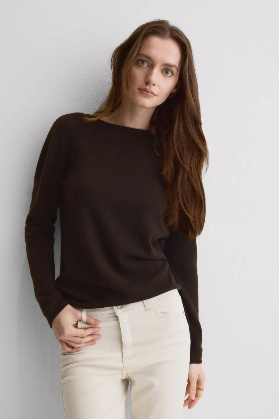 100% Cashmere Long Sleeve Top