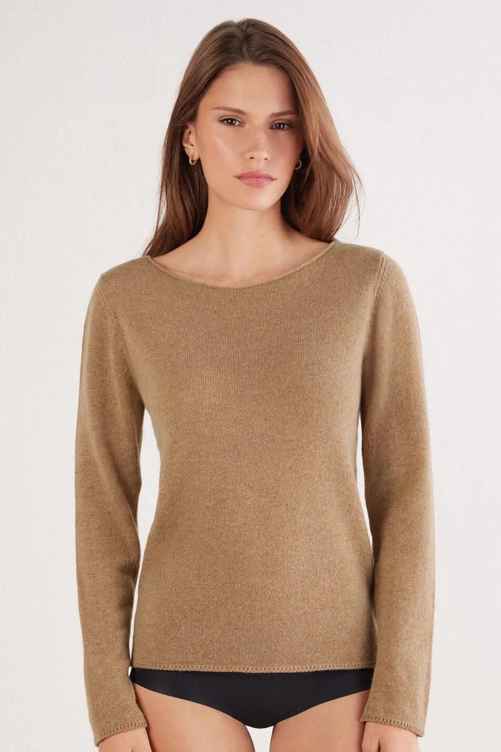 100% Cashmere Long Sleeve Top