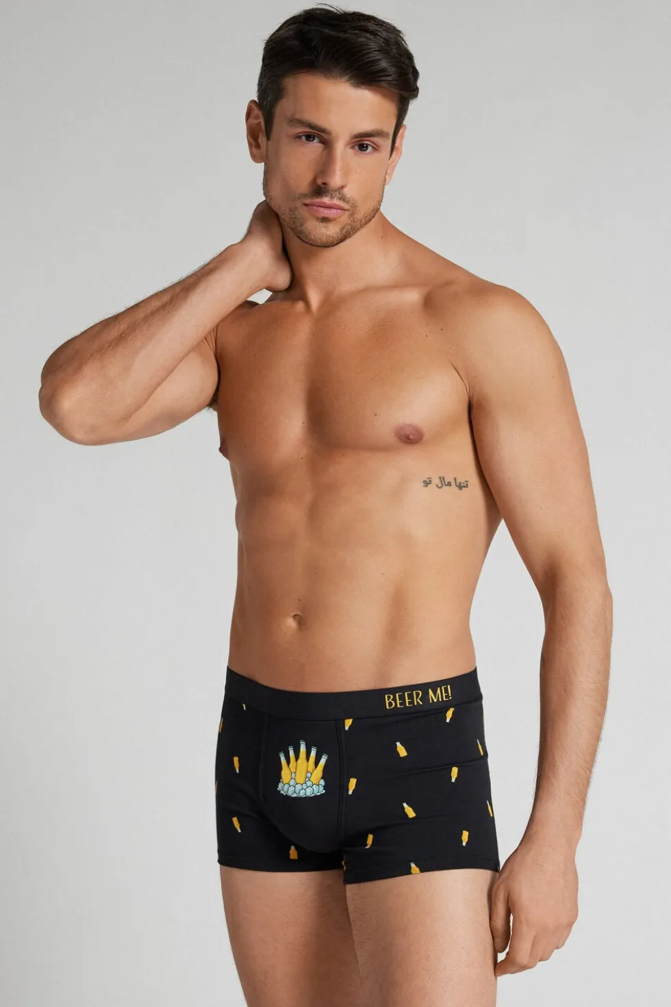 Beer Bottle Print Superior Cotton Boxers