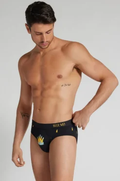 Beer Bottle Print Superior Cotton Briefs