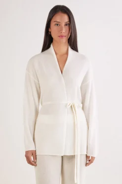 Belted Cardigan in 100% Cashmere