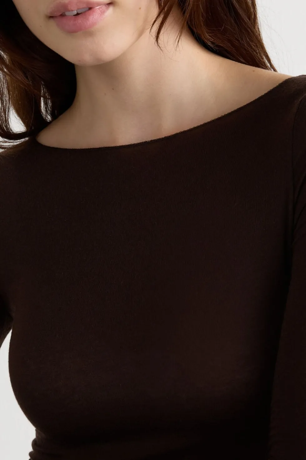 Boat Neck Modal Cashmere Ultralight Top