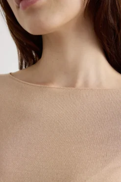 Boat Neck Modal Cashmere Ultralight Top