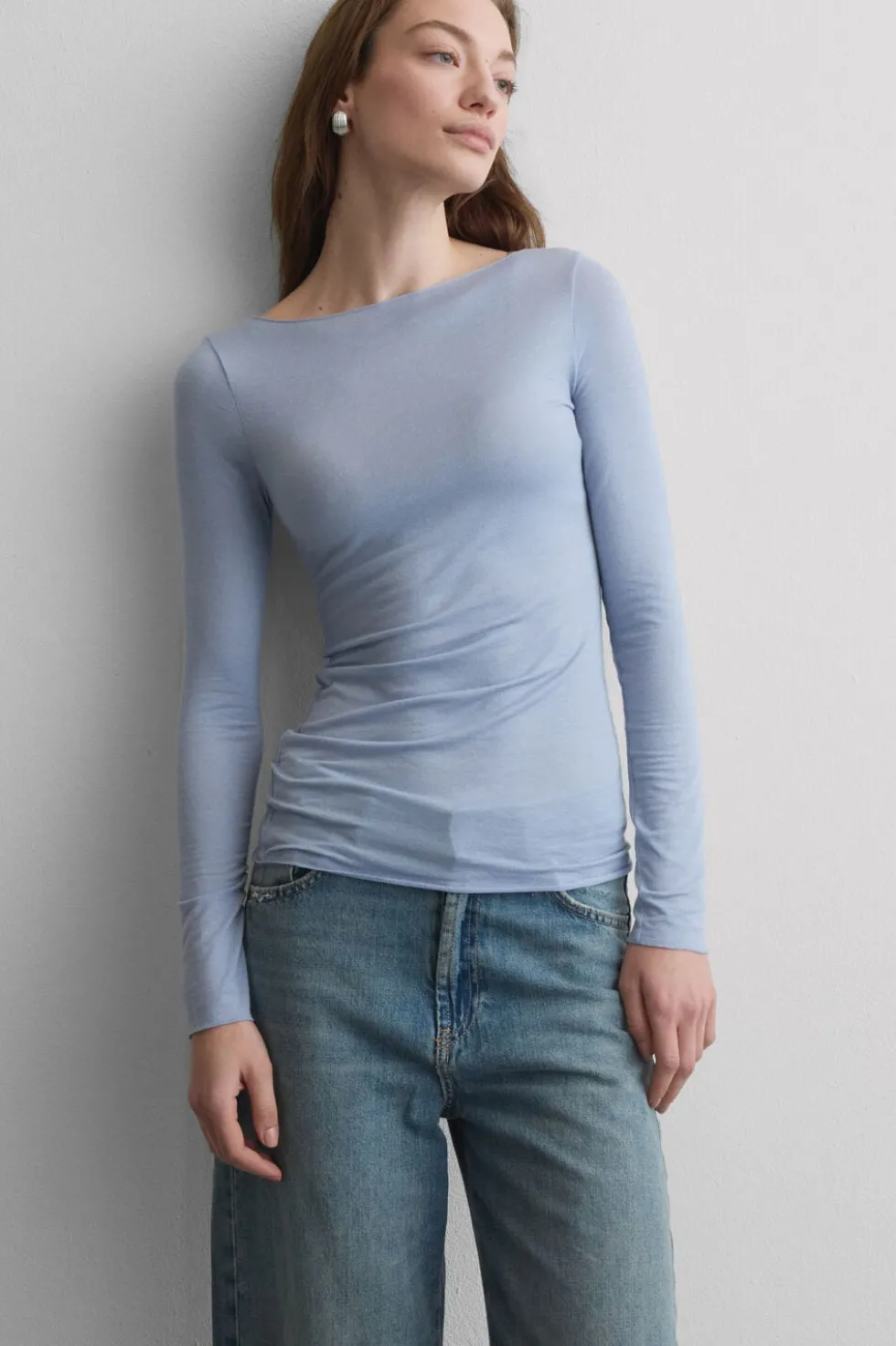 Boat Neck Modal Cashmere Ultralight Top