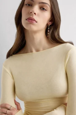 Boat Neck Modal Cashmere Ultralight Top