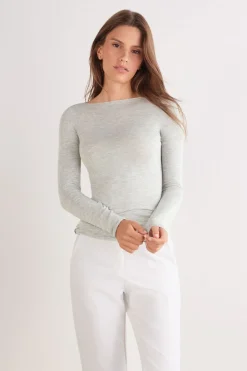 Boat Neck Modal Cashmere Ultralight Top