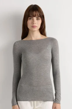 Boat Neck Modal Cashmere Ultralight Top