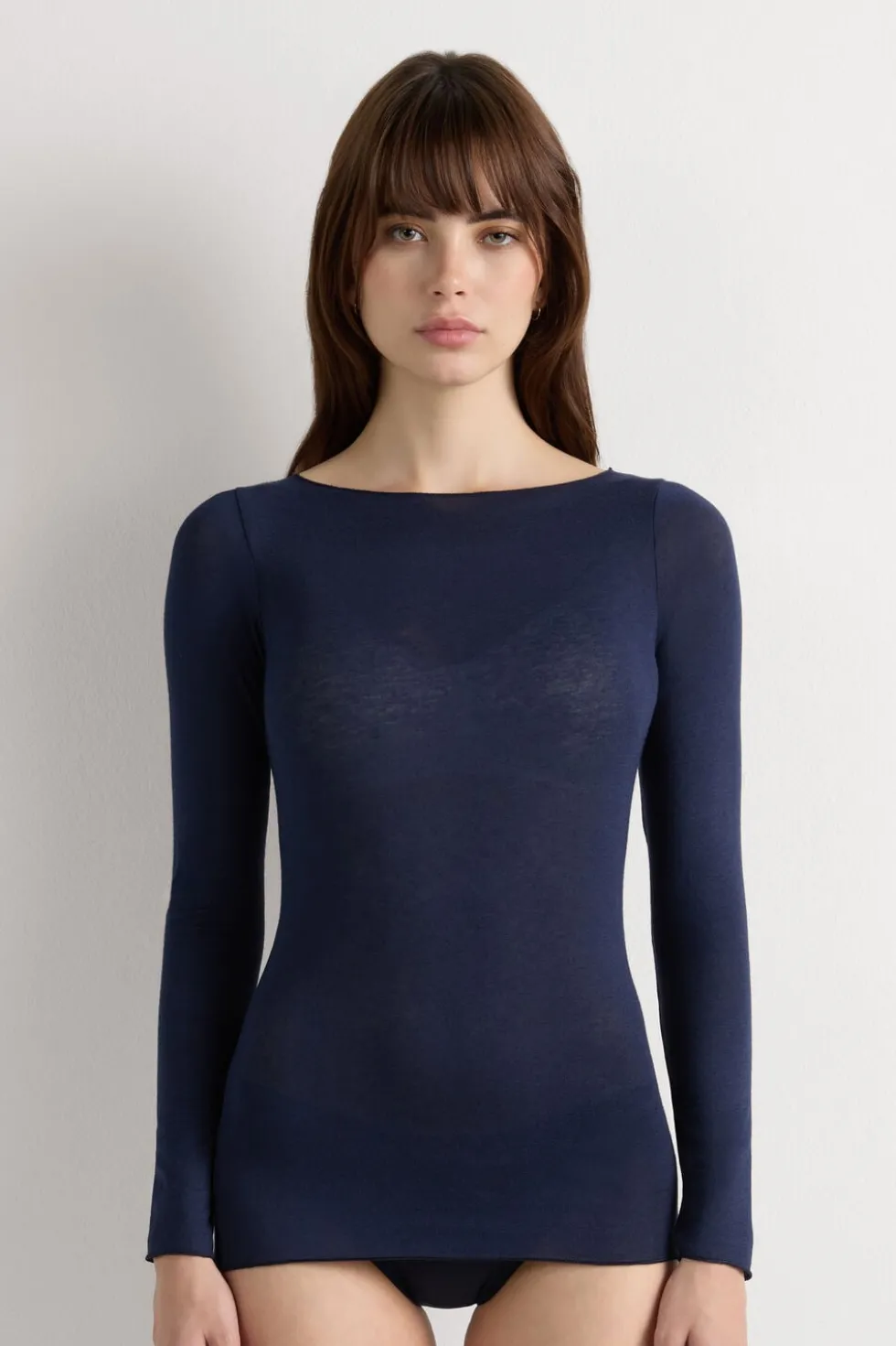 Boat Neck Modal Cashmere Ultralight Top