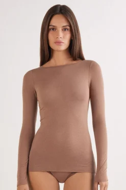 Boat Neck Modal Cashmere Ultralight Top