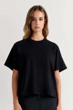 Boxy Fit Short Sleeve Top in Cotton