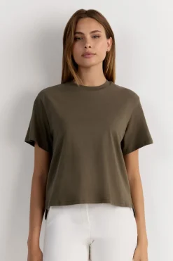 Boxy Fit Short Sleeve Top in Cotton