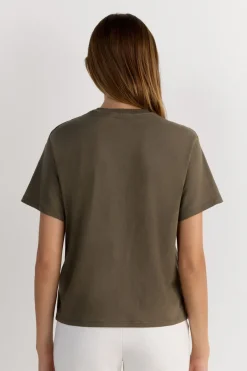Boxy Fit Short Sleeve Top in Cotton