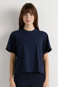 Boxy Fit Short Sleeve Top in Cotton