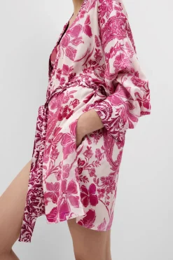 Brighten Your Day Viscose Satin Kimono
