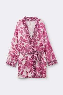 Brighten Your Day Viscose Satin Kimono