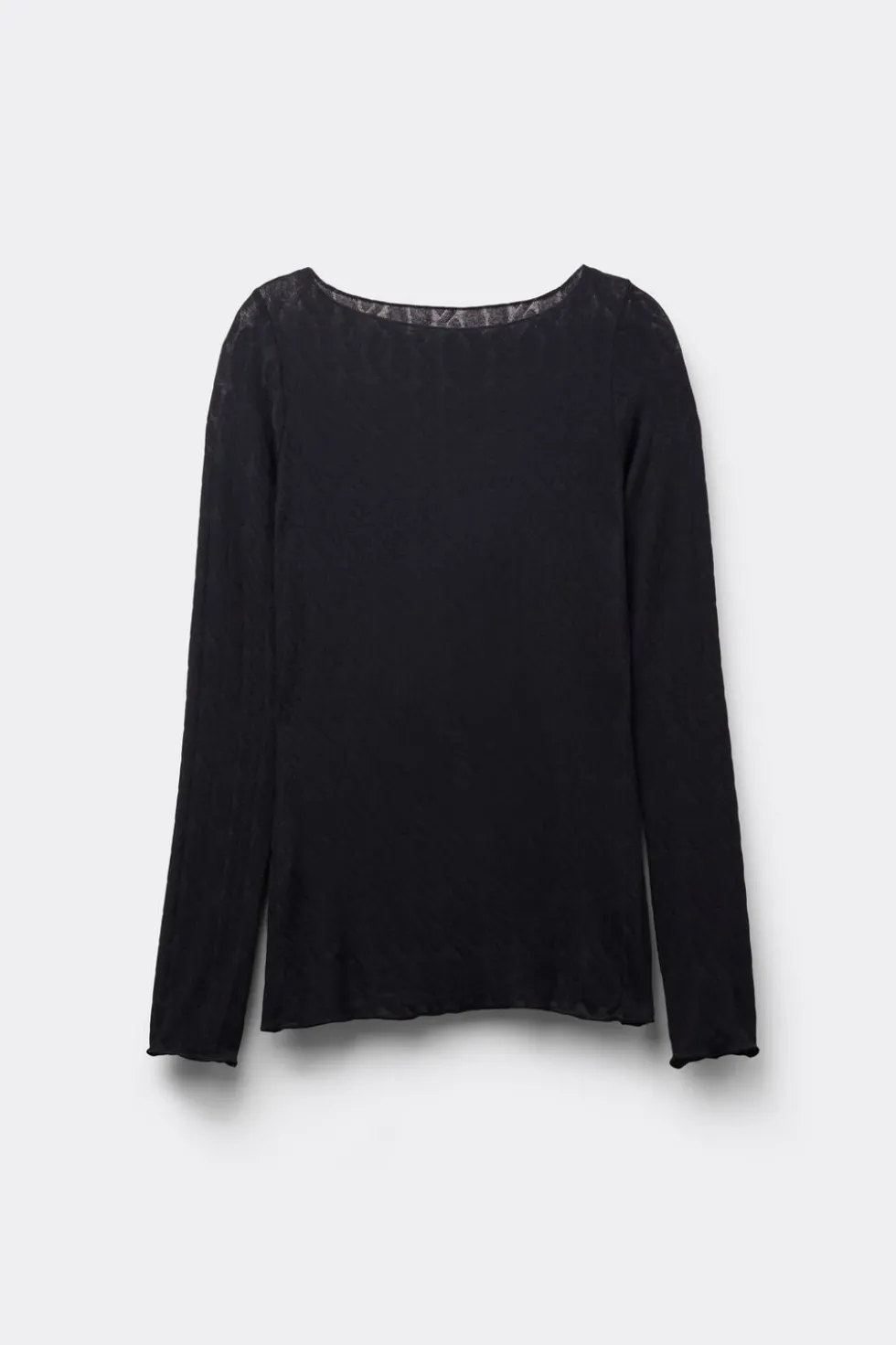 Cable Knit Bateau Neck Top in Ultralight with Cashmere