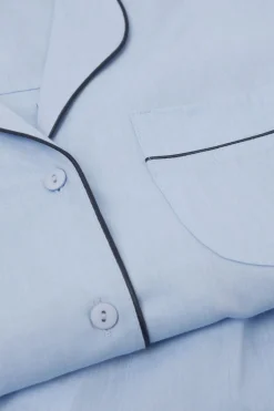 Chambray NI Full Length Pajamas in Cotton and Modal