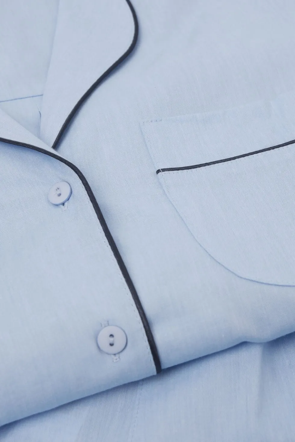 Chambray NI Full Length Pajamas in Cotton and Modal