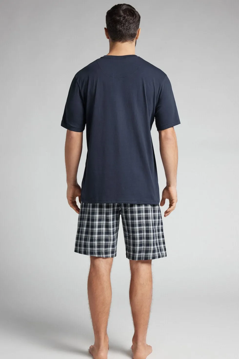 Check Cloth and Cotton Short Pajamas