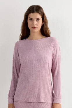 Comfort Chic Bateau Neck Long Sleeve Modal Top