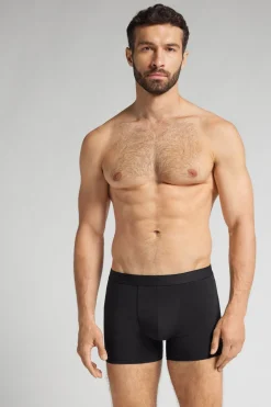 Cotton Boxers with Exposed Elastic