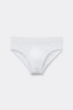 Cotton Briefs with Exposed Elastic
