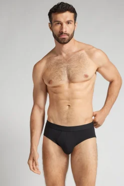 Cotton Briefs with Exposed Elastic