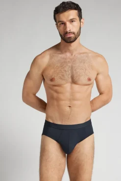 Cotton Briefs with Exposed Elastic