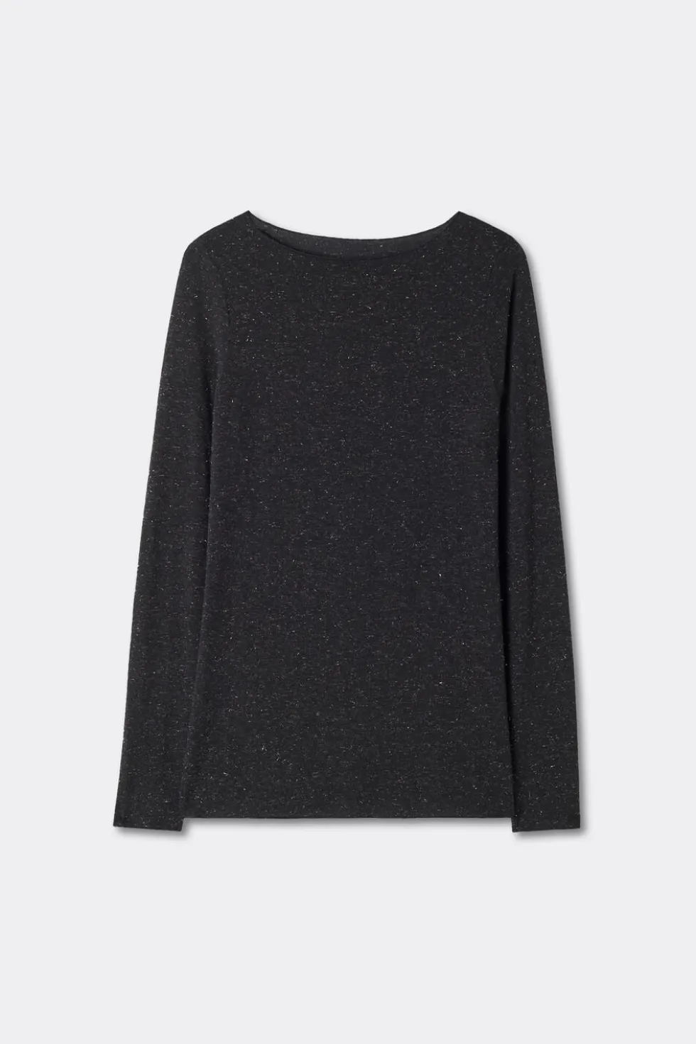 Crewneck Top in Modal Light with Cashmere Lamé