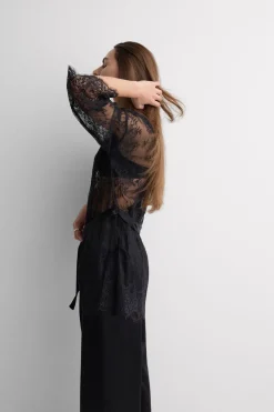 Elegance Embodied Lace Robe