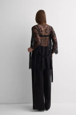 Elegance Embodied Lace Robe