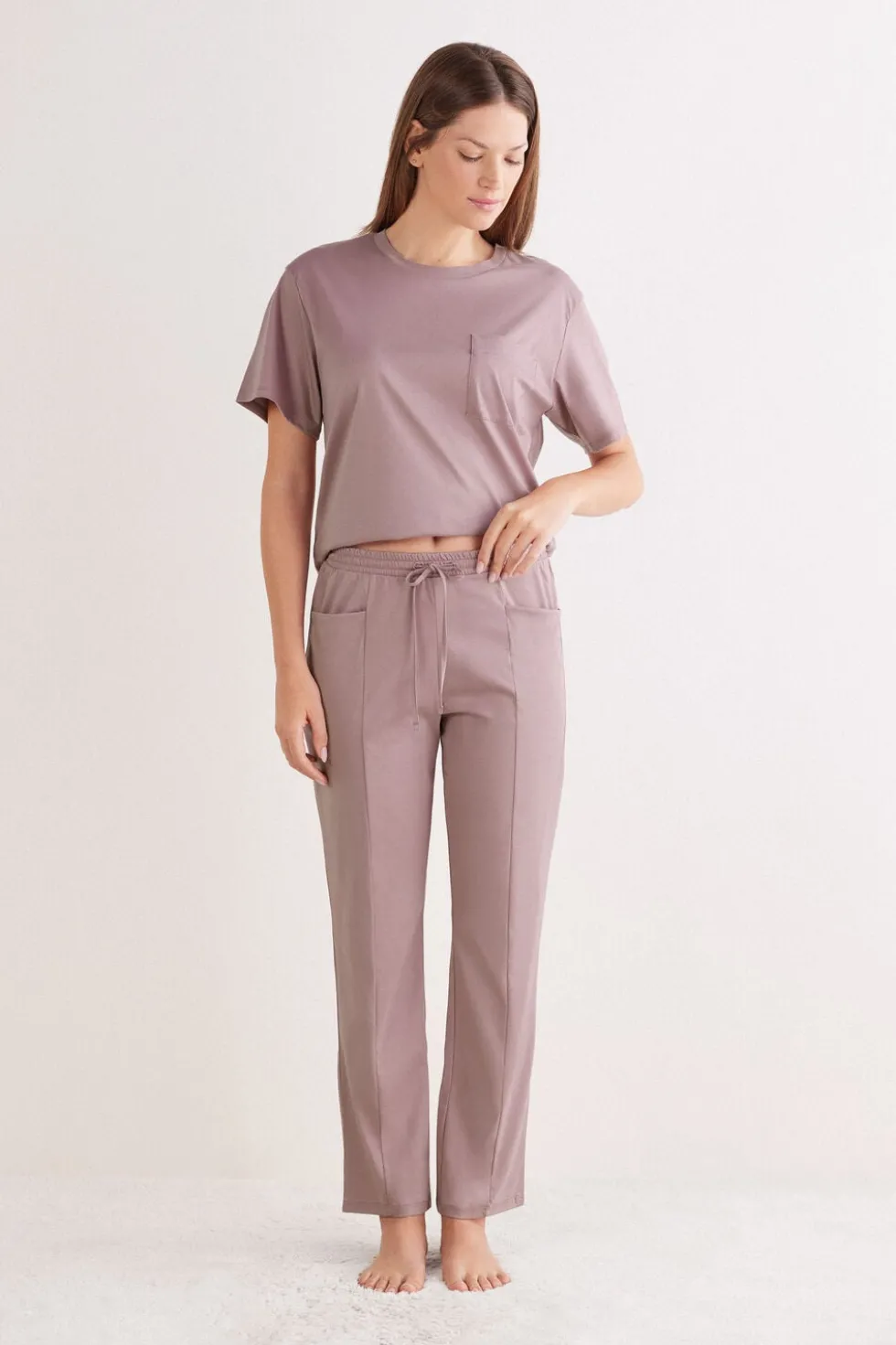 Elevated Cotton Full Length Cotton Pants
