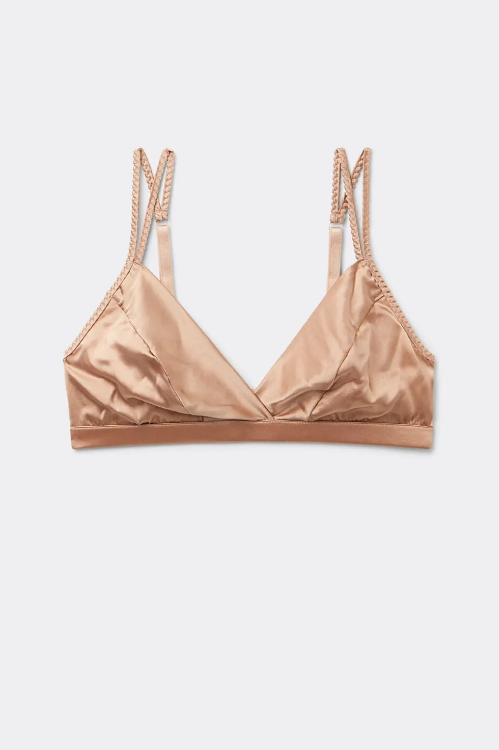 Emma Refined Everyday Bralette Triangle Bra in Silk