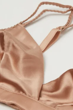 Emma Refined Everyday Bralette Triangle Bra in Silk