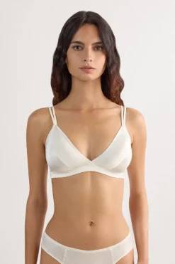 Emma Refined Everyday Bralette Triangle Bra in Silk
