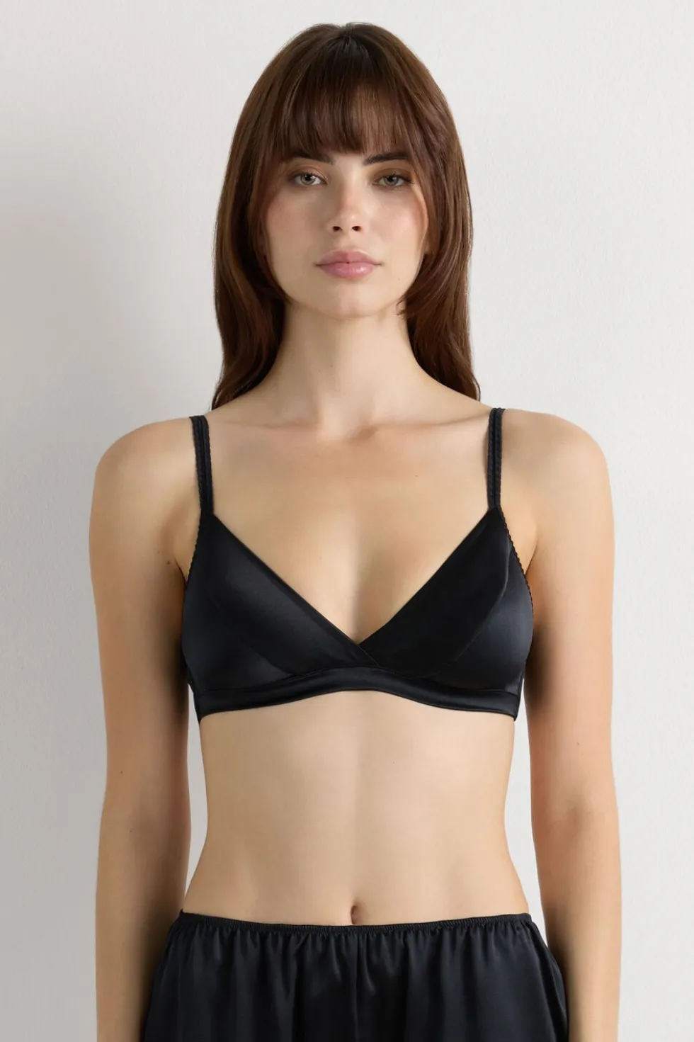 Emma Refined Everyday Bralette Triangle Bra in Silk