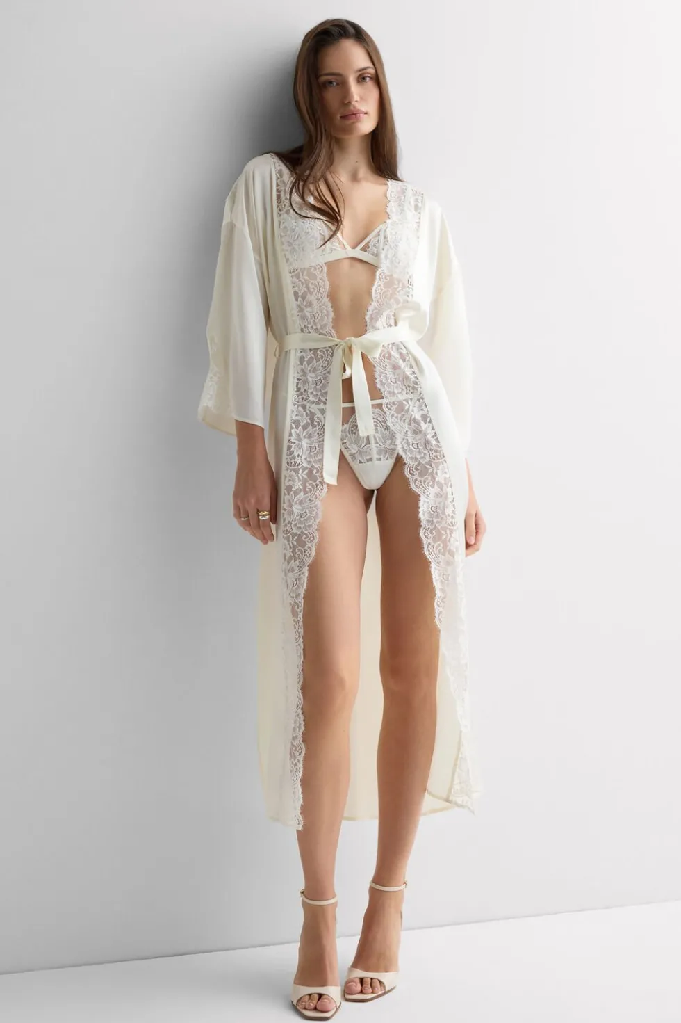 Ethereal Embrace Long Silk Robe