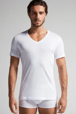 Extrafine Superior Cotton V-Neck T-Shirt