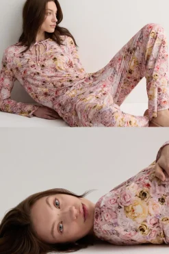 Fresh Bamboo Full Length Pajamas with Blossom Print