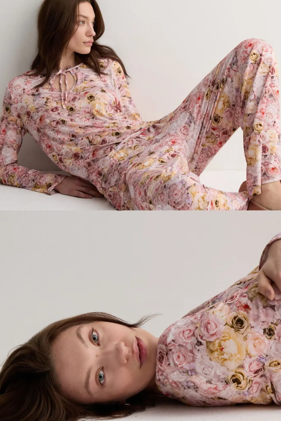 Fresh Bamboo Full Length Pajamas with Blossom Print