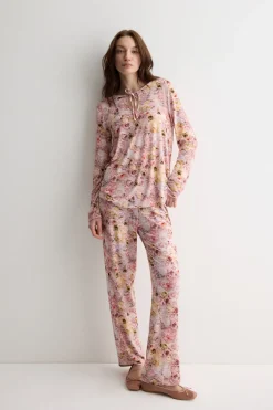 Fresh Bamboo Full Length Pajamas with Blossom Print