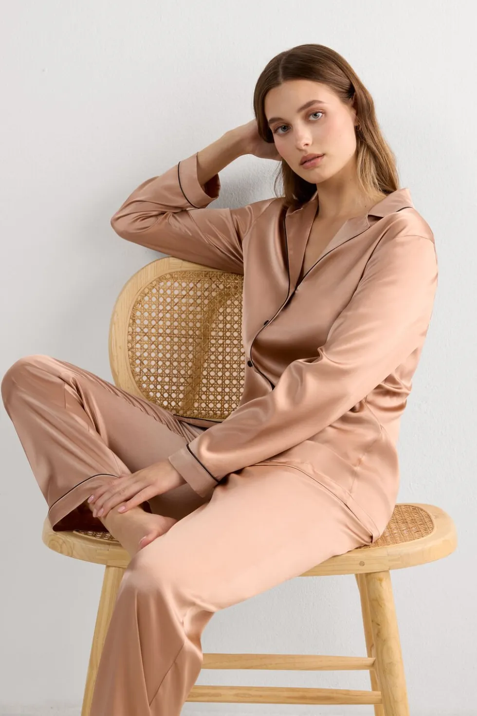 Full Length Silk Pants