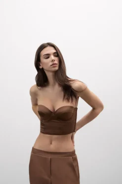 Giada Silk Bandeau Bustier