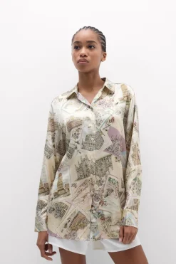 La Dolce Vita Printed Shirt in Silk
