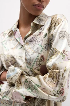 La Dolce Vita Printed Shirt in Silk