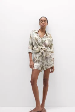 La Dolce Vita Printed Shorts in Silk
