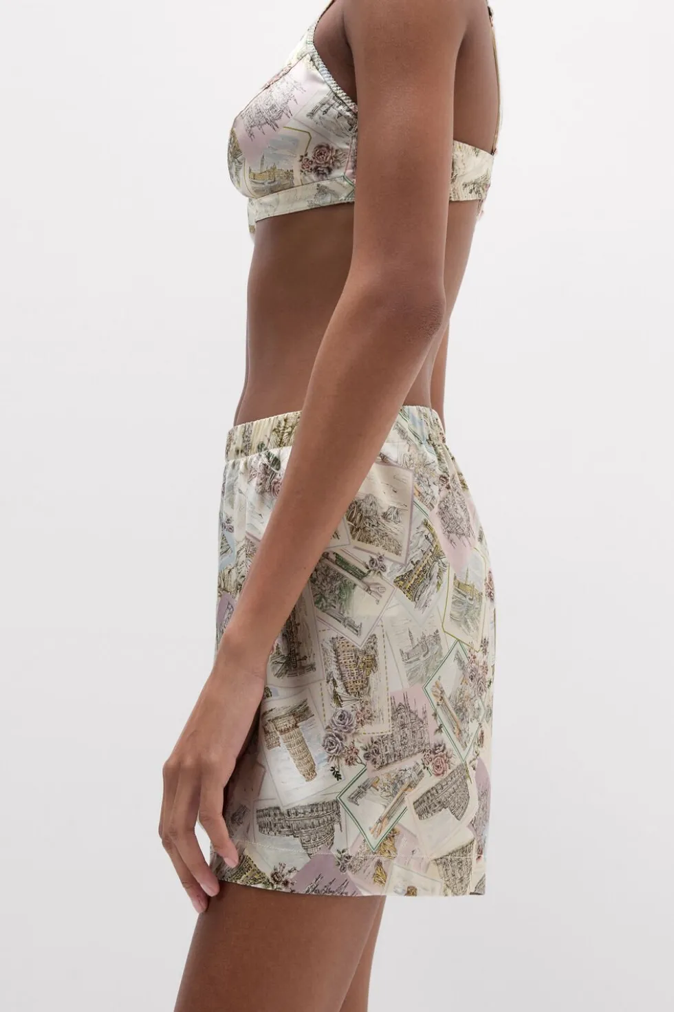 La Dolce Vita Printed Shorts in Silk