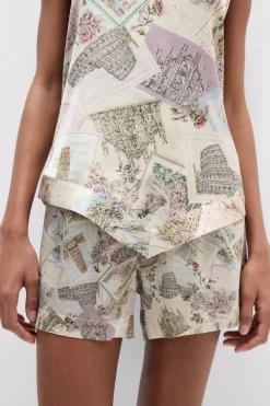 La Dolce Vita Printed Top in Silk