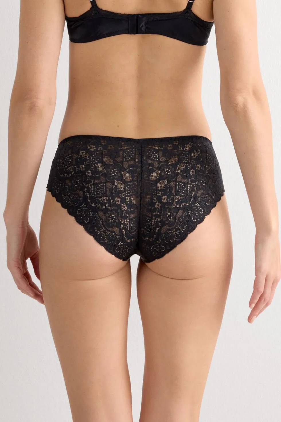 Lace and Silk Bikini Briefs